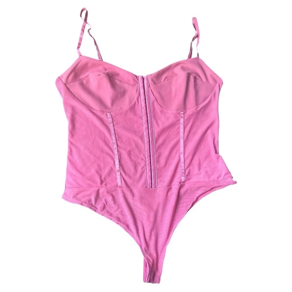 NWOT Free People Night Rhythm Corset Bodysuit